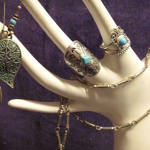 Imitation turquoise jewelry